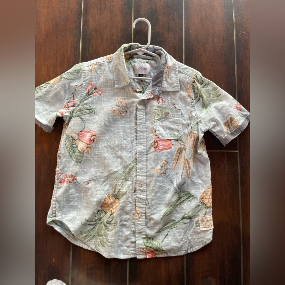 Joe’s Jeans Hawaiian Button Down SZ 7 EUC